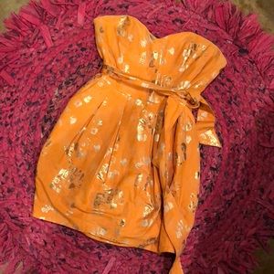 Orange and gold dress